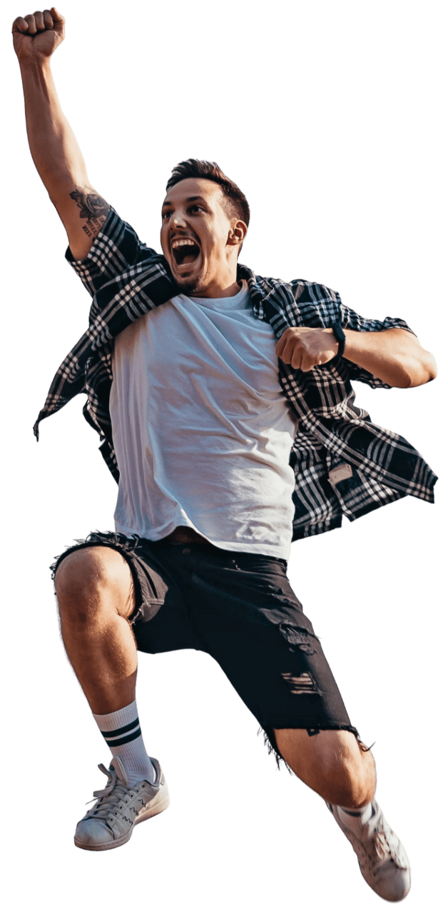Jumping person